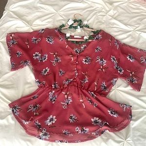 Mauve Floral Boutique Top